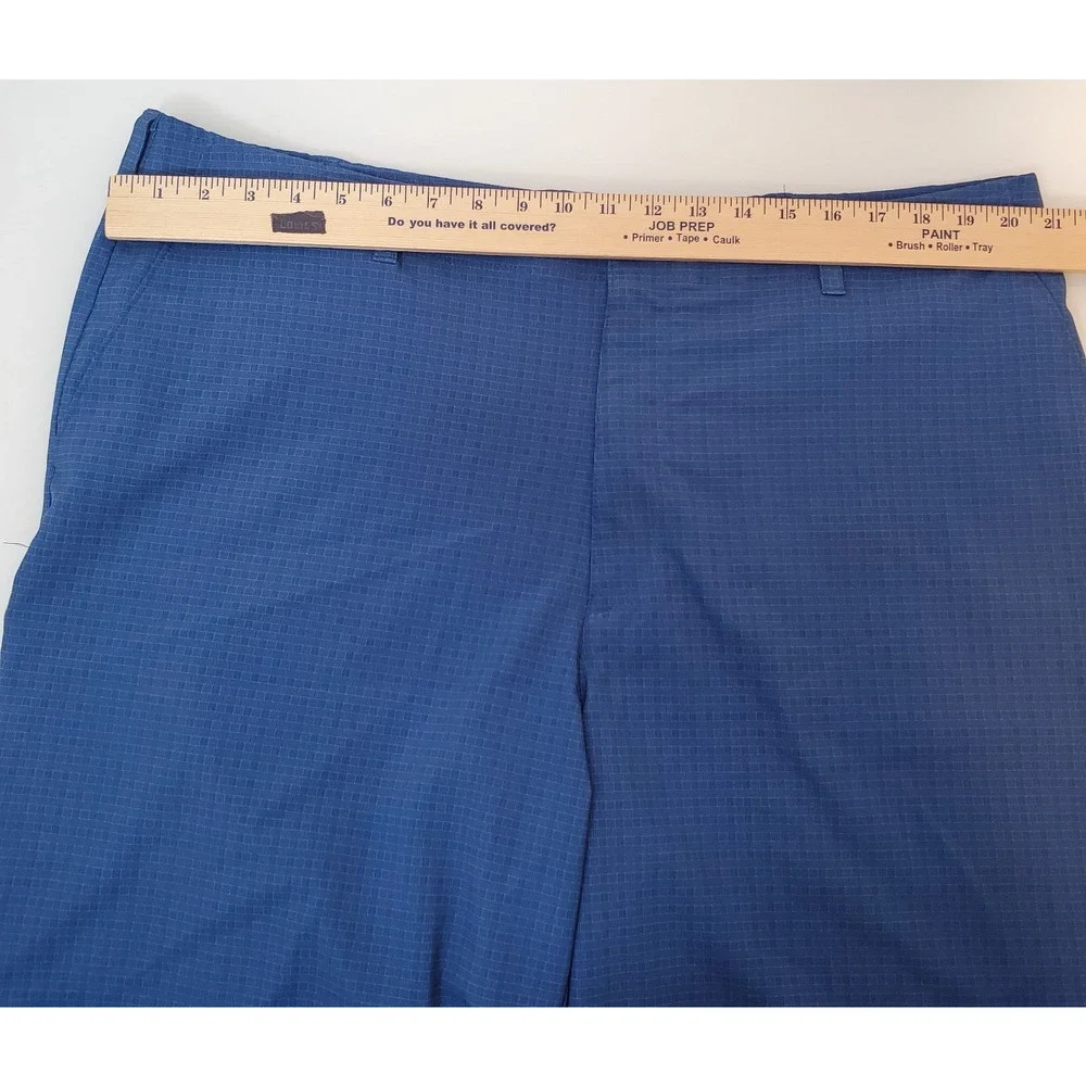 Jack Nicklaus Mens Size 40 Blue Weave Print Stretch Tech Golf Chino Shorts